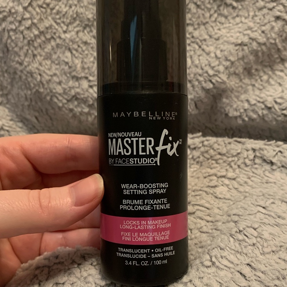 New bottle of maybelline makeup setting spray